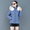 Women's Plus Size Warm Jacket Winter Warm Hooded Jacket Hair Collar Short Slim Warm Jacket Fluffy Zipper Jacket