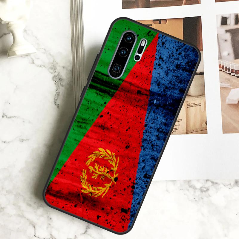 Eritrea Flag For Huawei Nova 12i 12s 11i 8i Y73 Y72 Y61 Y91 Y90 Y70 Y60 9 10 SE P30 P40 Lite P60 Pro Case