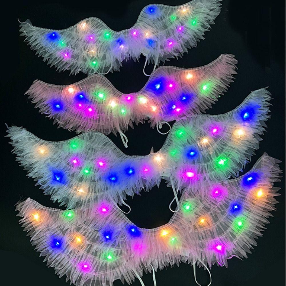 Ручная работа крыло бабочки перо интересная фея летающая игрушка светодиодные светящиеся крылья ангела Рождество