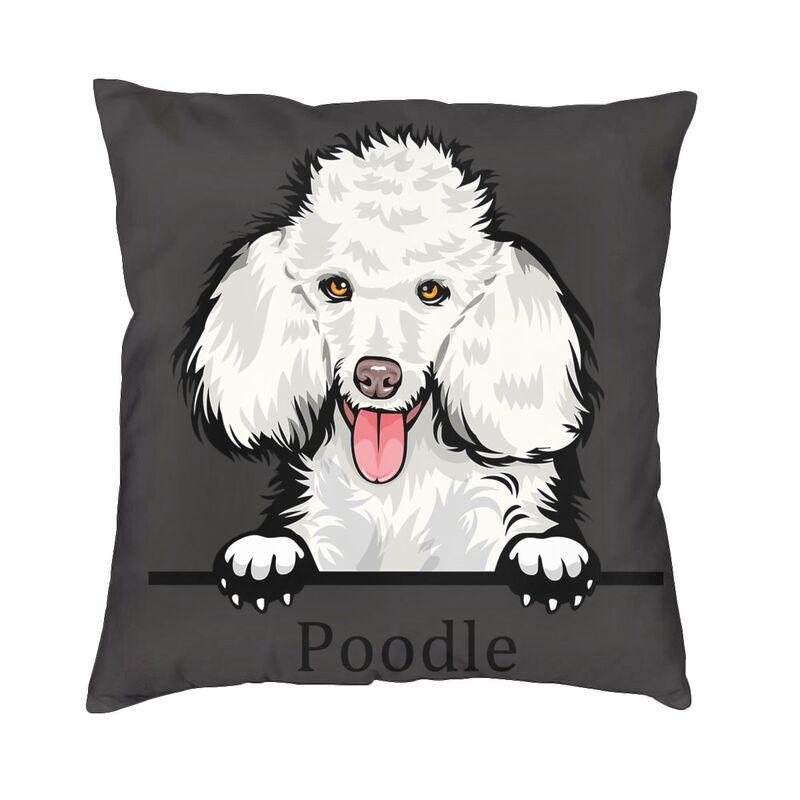 Роскошный чехол для подушки с изображением пуделя 50*50 см, полиэстер, наволочка для любовника собак, постельные принадлежности, диван, наволочка