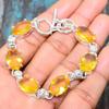 Citrine Gemstone 925 Sterling Silver Handmade Bracelet For Women