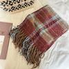 WTEMPO Women's Autumn and Winter Thick Long Shawl Couple Student Plaid Scarf