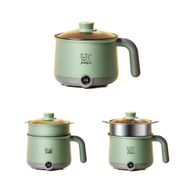 Компактная многофункциональная электрическая кастрюля для общежитий - антипригарная мини-плитка для студенческих обедов и лапши