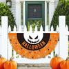 Polyester Halloween Semicircle Flag Decorative Ghost Pumpkin Bunting Flag for Home
