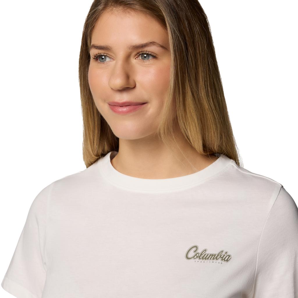 Columbia Rolling Bend Graphic SS Tee, Womens beige T-shirt