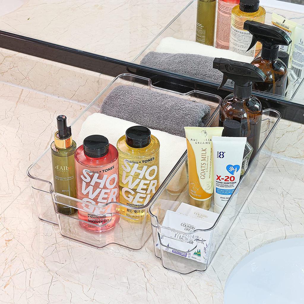 Storage Basket Storage Fridge Bins - Refrigerator Organizer Bins for Fridge Freezer Pantry And Kitchen Set Stackable