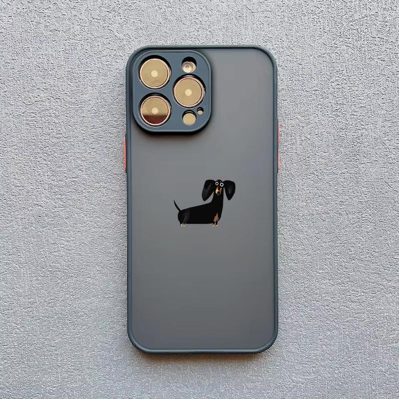 Милый чехол для телефона с рисунком таксы и бульдога для iPhone 17 Pro Max 16 Plus 15 14 13 12 11 XS XR 17Air Ударопрочный чехол