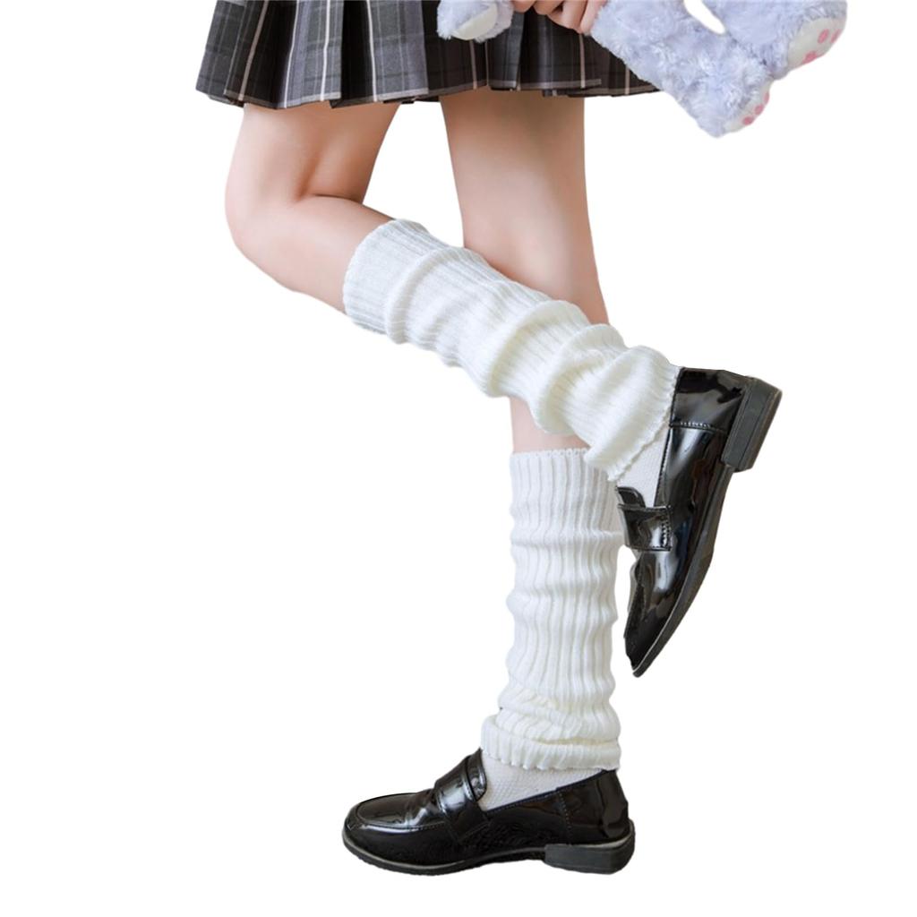 LIKENNY Thick Loose Leg Uniform Accessories for High School School Cold Weather Leg Covers for Girls and Women Socks, 40cm, Warmers, Students, Gals,