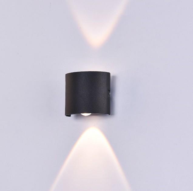 Kaiqi Минималистичный светодиодный уличный настенный светильник вверх/вниз, водонепроницаемое наружное освещение с двумя головками.