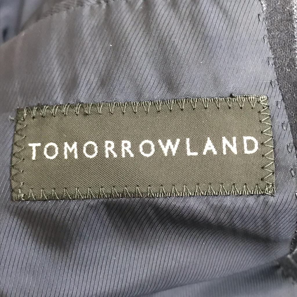 Сделано в Японии TOMORROWLAND Комплект костюма Осень/Зима XS-S Мужской Темно-синий в полоску Полностью на подкладке Однобортный пиджак/Брюки(ИСПОЛЬЗОВАЛ)