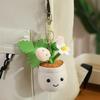 Cute Plant Pot Plush Toy Kawaii Strawberry Lily Dandelion Stuffed Keychain Pendant Soft Healing Desk Ornament Plush Doll Gift