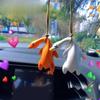 10Pcs Sunlight Color Changing Roast Duck Ornaments Creative Car Mirror Hanging Decoration for Indoor and Outdoor Use