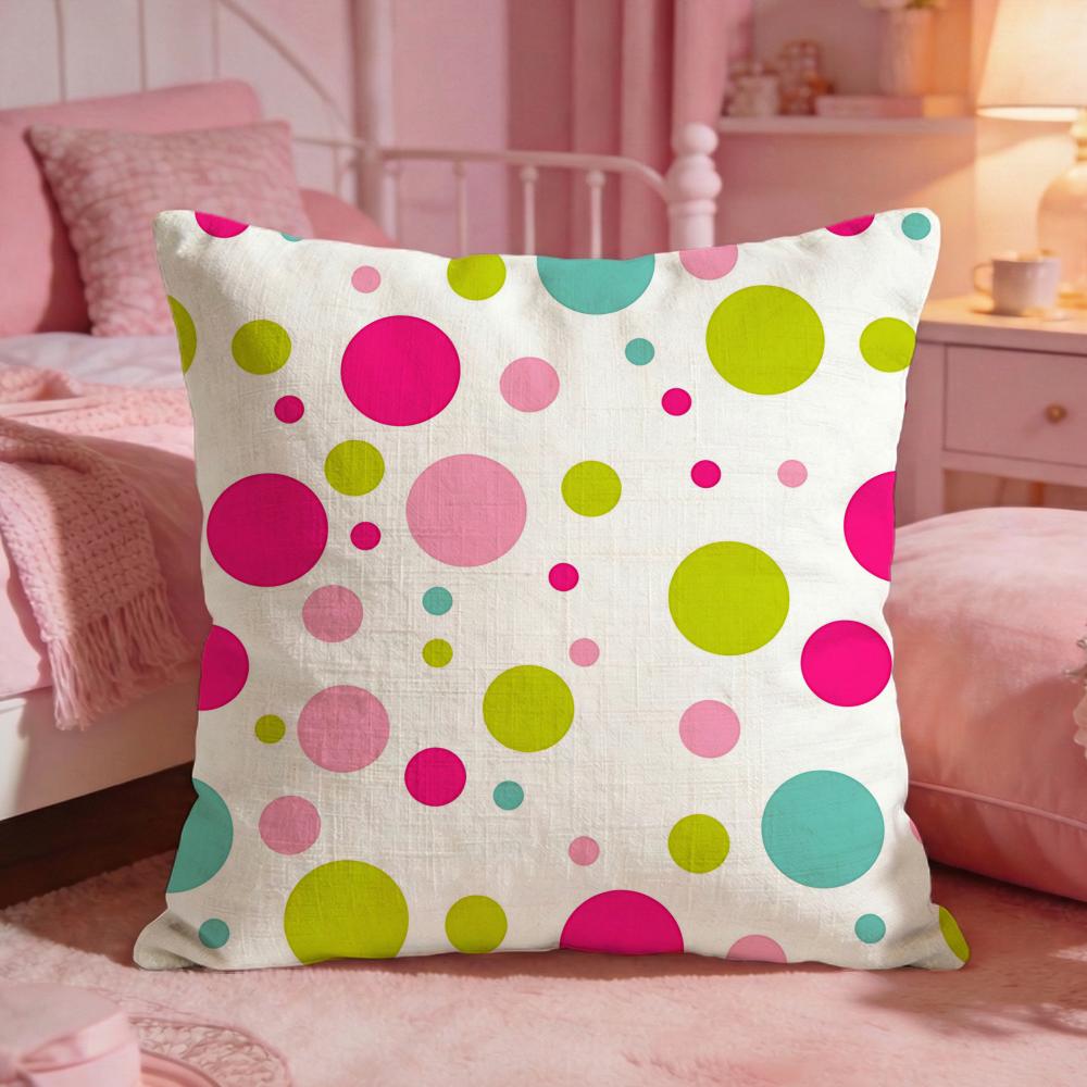 Patternpolka dotS Cushion Cover Premium Comfort Reversible Pillow Cove Two in One Design for Any Room  Car Interior