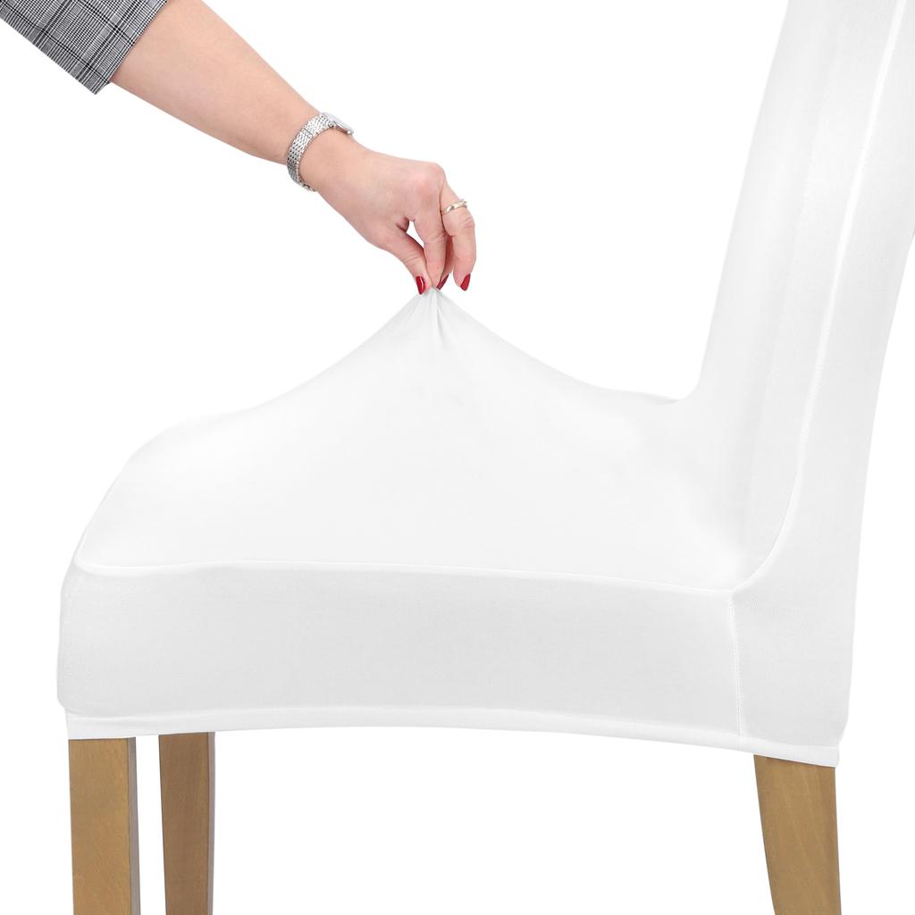 White Elastic Chair Cover [21F]