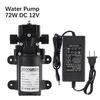 Water Spray Car Wash Agricultural Electric Water Pump Micro High Pressure Diaphragm DC 12V6A Watering Booster Ink Pump 6L/Min
