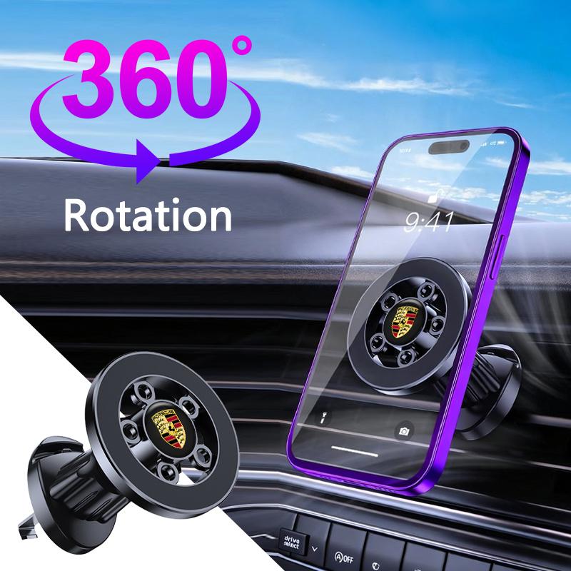 AKEZM1 Magnetic Car Mobile Phone Holder Car Out of Trend Hook Navigation Bracket For Porsche Cayenne GTS Panamera Carrera GT3 Sticker