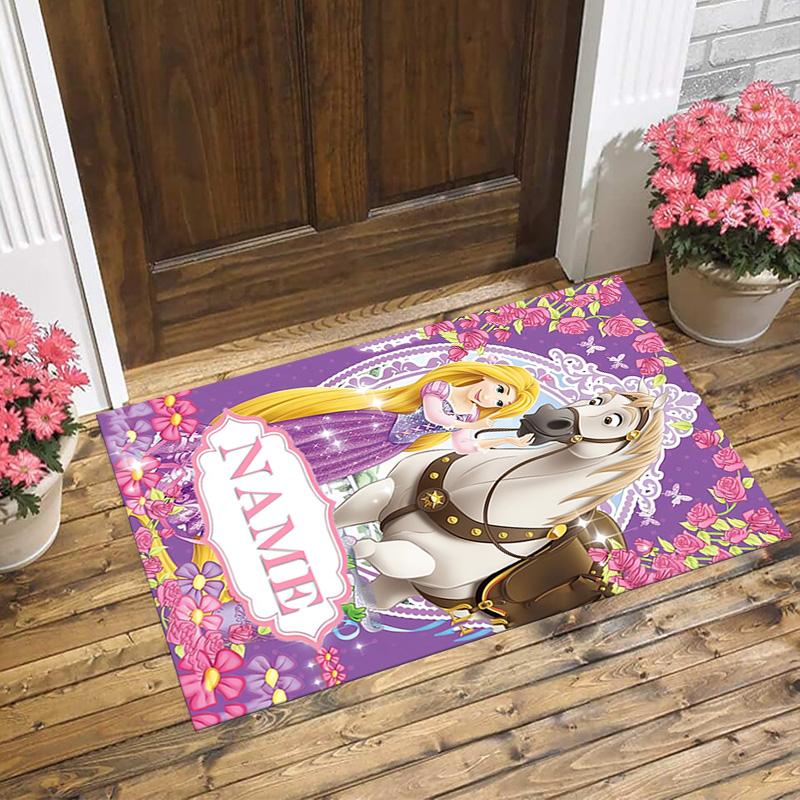 Personalized Name Lights Living Room Non-Slip Area Rug Soft Carpet for Bedroom Kids Playroom Sofa,Office Home Decor Doormat