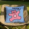 Happy Dog Cushion Cover Soft Reversible Durable Pillow Cover MultiScene Use for Home Car Daily Comfort
