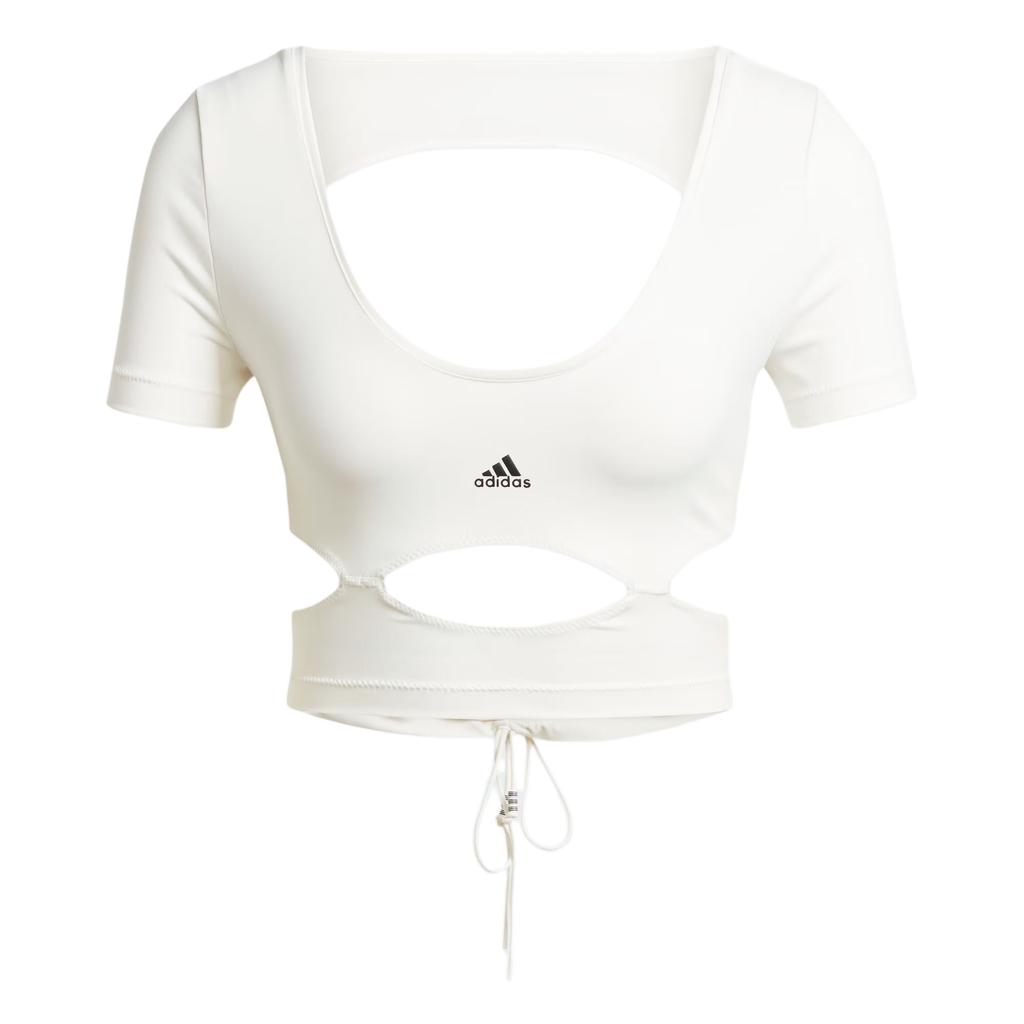 Adidas X Rui Zhou Collaboration Series Solid Color Logo Sports Casual Short Sleeve T-Shirt Women T-Shirts White IW8677