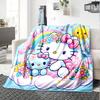 1 шт. Плед Hello Kitty Легкий фланелевый плед для дивана, кровати, путешествий, кемпинга, гостиной, офиса, дивана, кресла