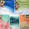 100D Chiffon Fabric Gradient Color Organza Tulle Fabric For Diy Ancient Style Hanfu Dress Stage Dance Costume  Drape Decor Craft