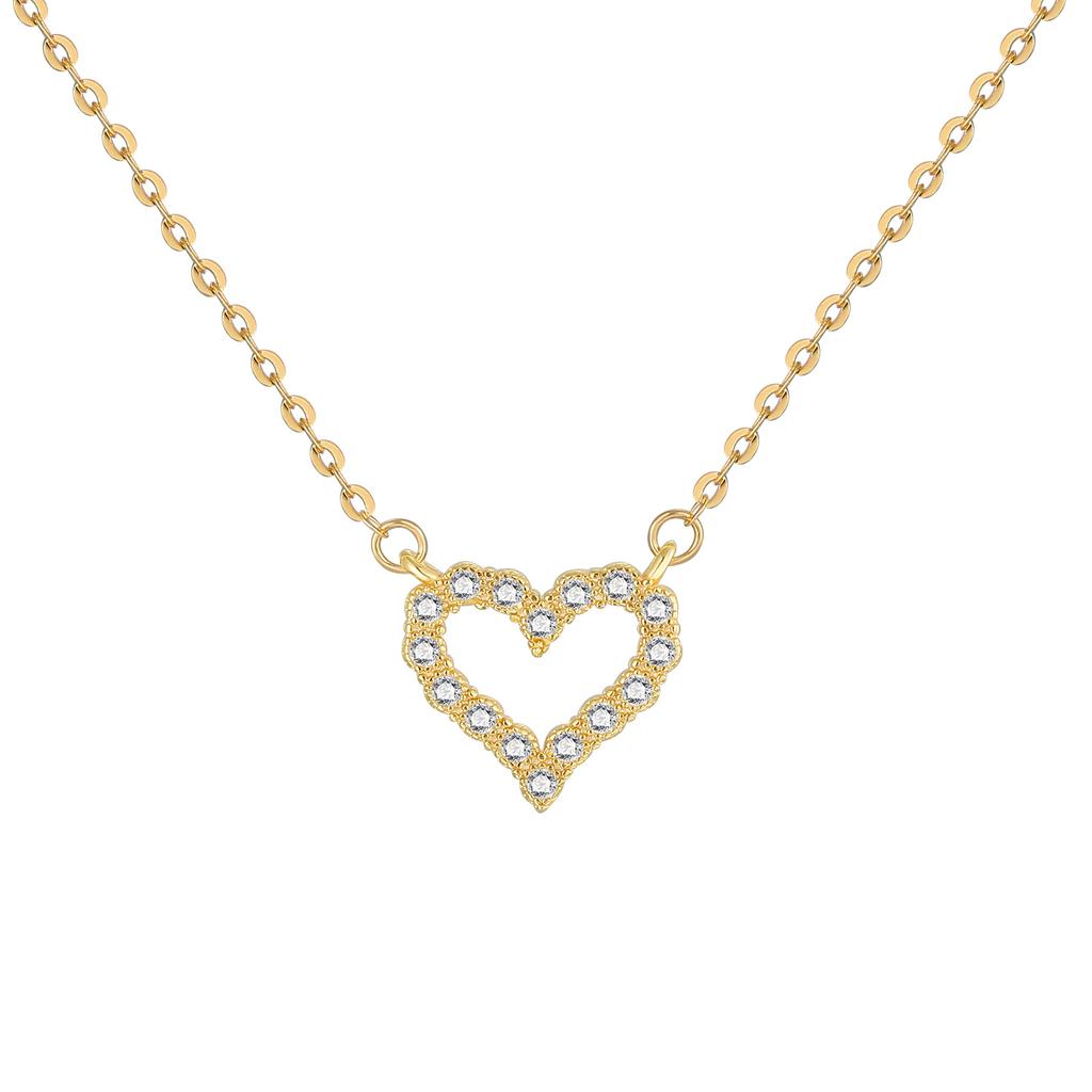 Серебряное маленькое ожерелье Fresh Love S925 с подвеской в форме сердца с бриллиантами, цепочкой на ключицу в форме персикового сердца, подарок на День святого Валентина