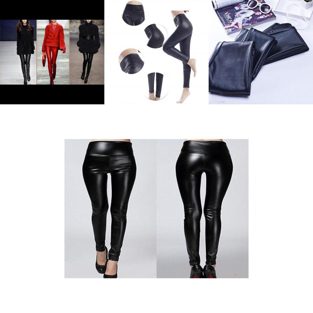 Elegant New For Women Girl Lady Faux Leather Pencil Pants Black Slim Trousers Legging For Chic Outfits
