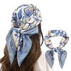 70x70CM Faux Silk Like Square Scarf Spring Summer Breathable Women Head Scarf Neckerchief Sun Protection Fake Satin Bandana Hair Scarf