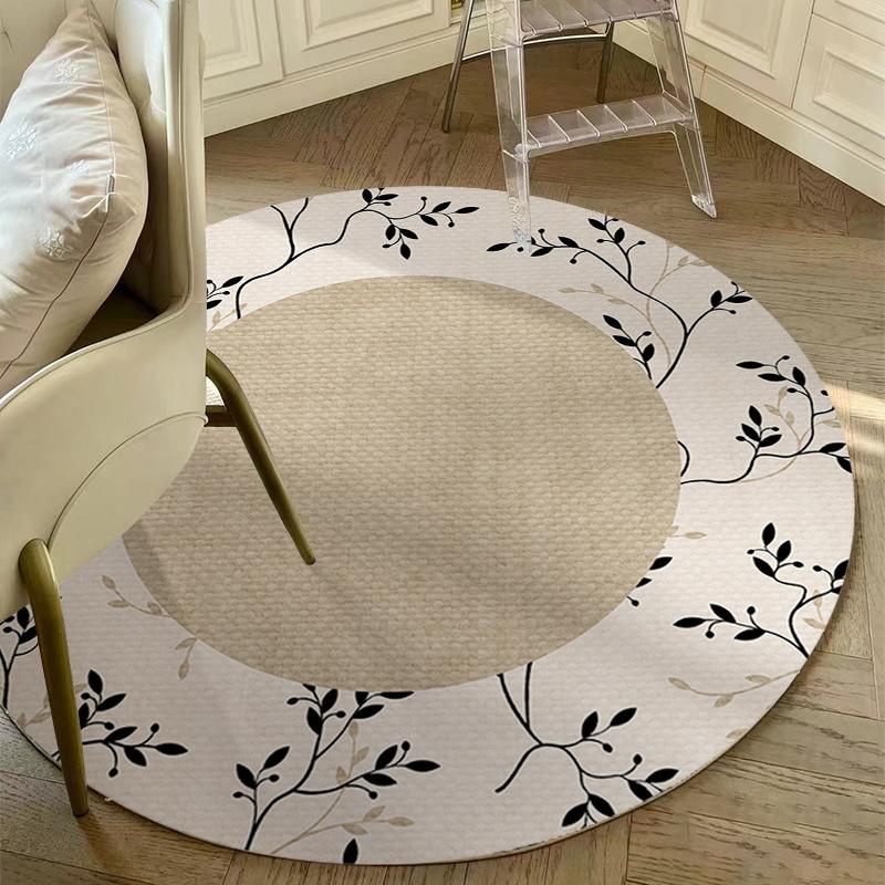 Living Room Circular Carpet Dirt Resistant Coffee Table Mat Bedroom Decoration Bedside Carpet
