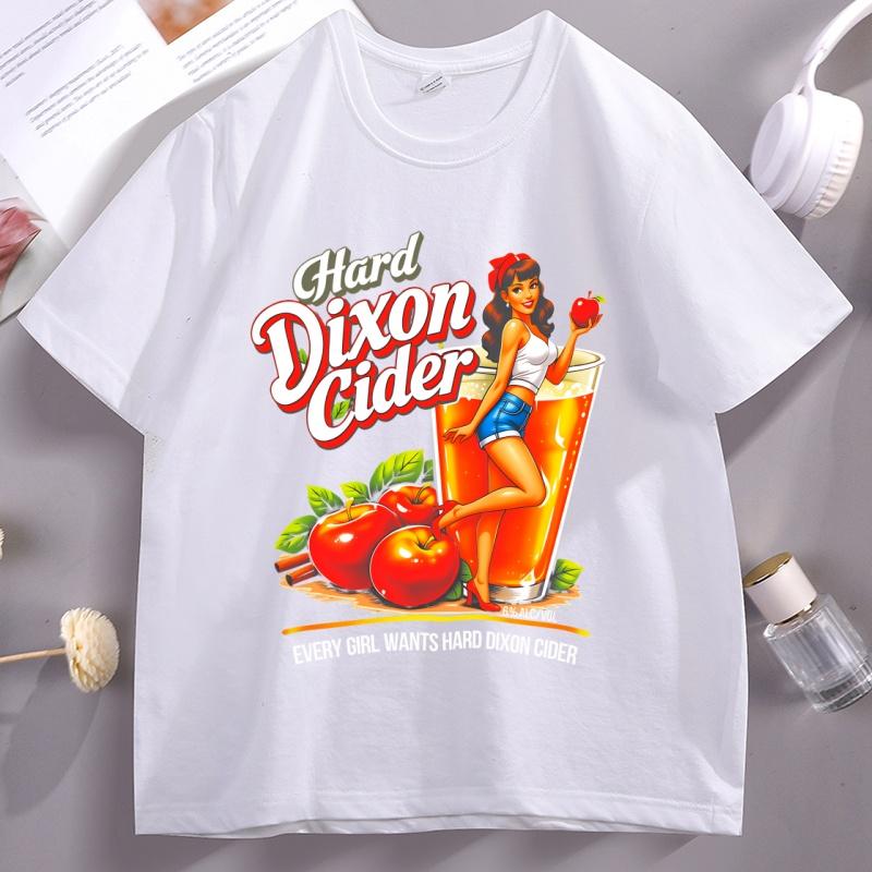 Смешная футболка с надписью Hard Dixons Cider Drinking Vintage Apple Alcohol Label Футболка Сельский Стиль Юмор Графические Футболки Круглый Вырез Одежда