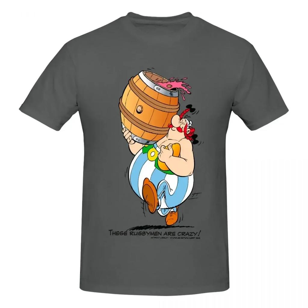 2024100% Cotton TShirt Funny Asterix Obelix T-Shirt Anime Crazy Tees Short Sleeve Tops Plus Size Clothes harajuku t-shirts