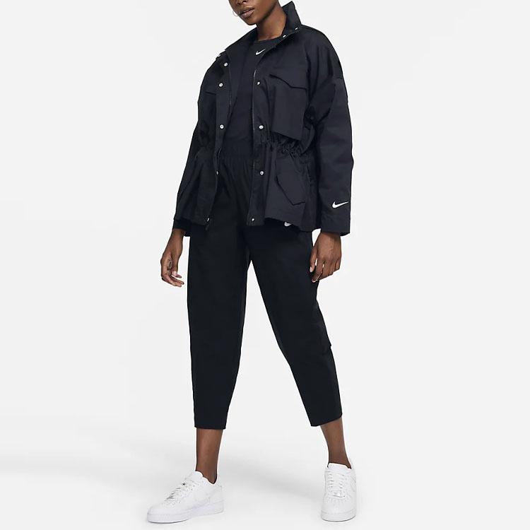 Nike Спортивная одежда Essential Solid Logo Loose Casual Long Брюки женские низы черного цвета DD5975-010