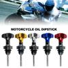 Aluminum Motorcycle Scooter Engine Oil Dipstick Filler Cap Plug Engine Crankcase Oil Level Gauge