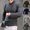 Autumn And Winter European And American Men'S Sweater Men'S Pullover Long-Sleeved Knitted Sweater Turtleneck Twisted Slim Fit