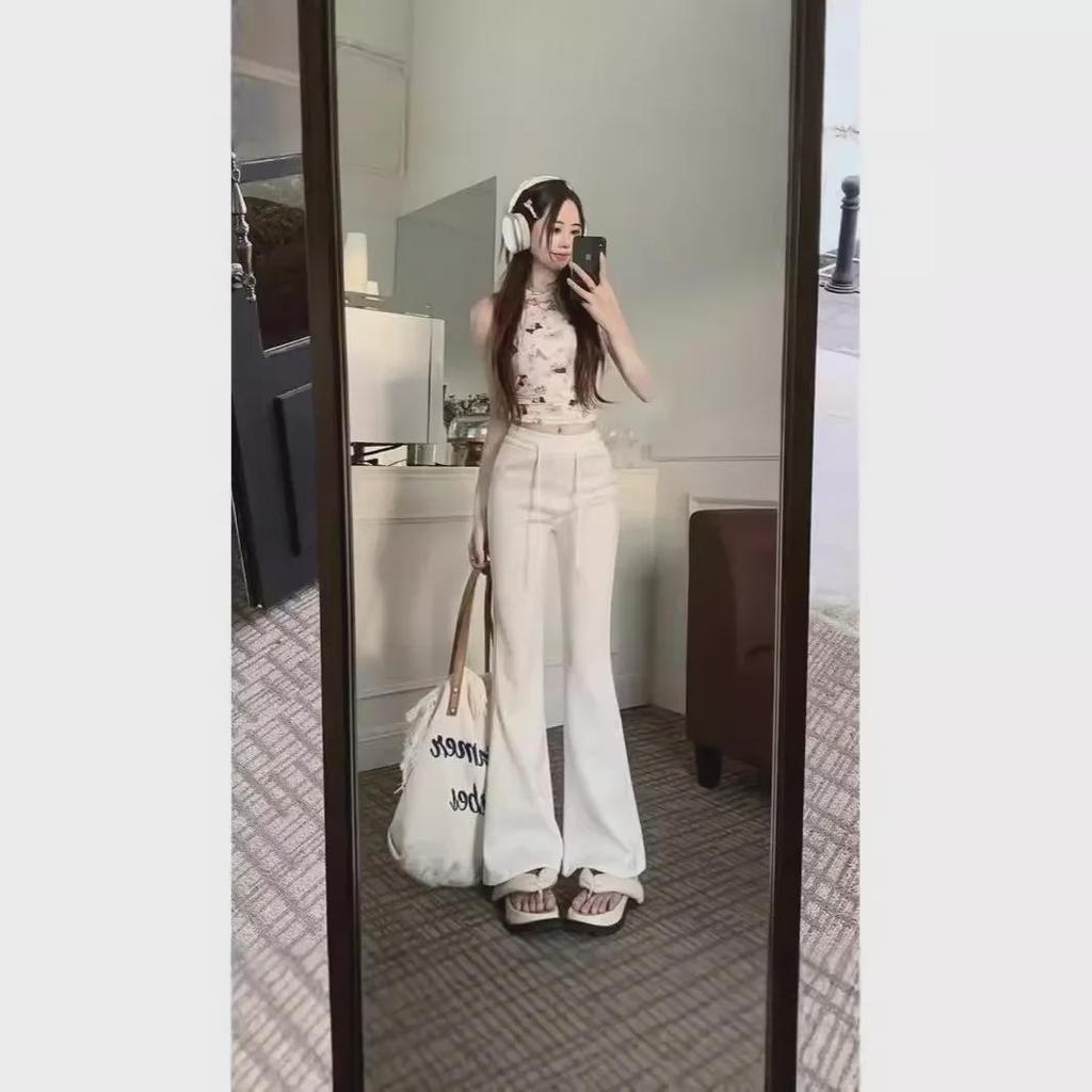 Женские расклешенные штаны для йоги в американском стиле с высокой талией 2024 года