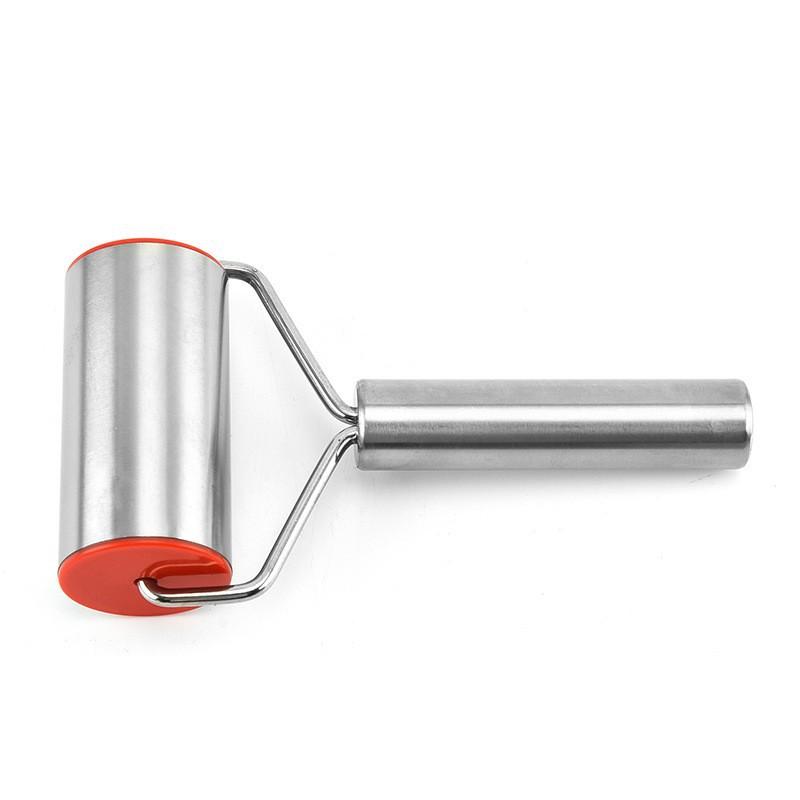 Скалка из нержавеющей стали для выпечки пиццы, помадки, пекарей, металлический кухонный инструмент для выпечки теста, пиццы, булочек, приготовленных на пару, скалка