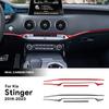 Настоящая мягкая карбоновая наклейка для Kia Stinger 2019 2020 2021 2022 2023 LHD RHD Центральная панель управления автомобиля Аксессуары для интерьера