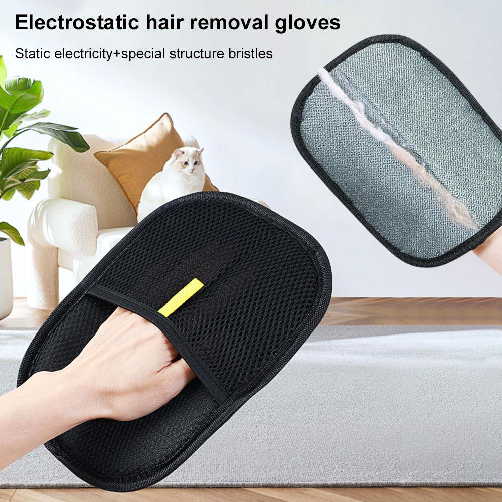 Pet Hair Remover Mitt Hair Remover Brush Deshedding Brush Glove for Dog Cat Rabbit with Long/Short/Curly Hair