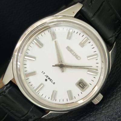 ВИНТАЖНЫЕ МЕХАНИЧЕСКИЕ СЕКУНДОМЕРЫ SEIKO JAPAN 6602B МУЖСКИЕ БЕЛЫЙ ЦВЕТ ЦИФЕРБЛАТ ЧАСЫ a706427-1