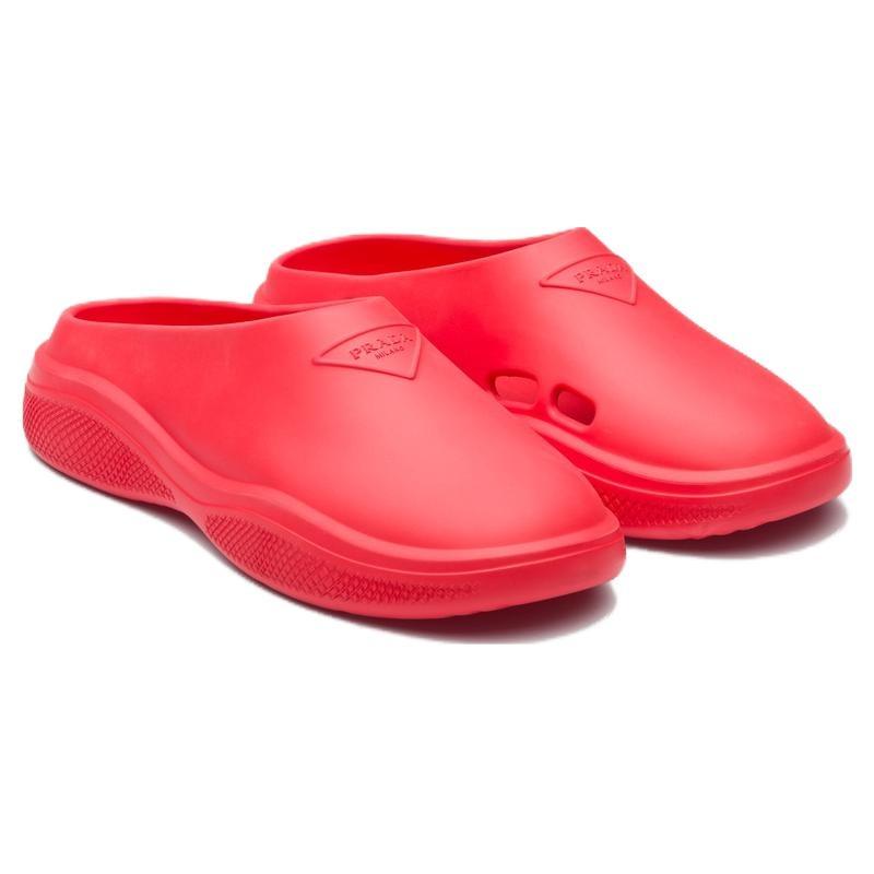 Prada Шлепанцы из пеноматериала Красные Мужские 2S2959_3LKD_F0011