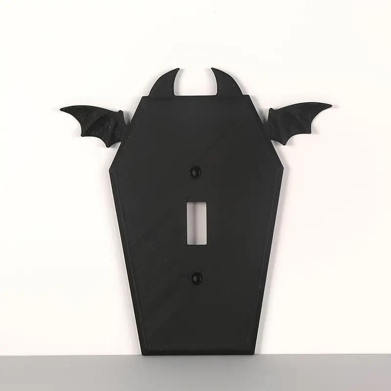 Halloween Switch Cover Dark Style Home Decoration Gothic Style Coffin Design Socket Decoration Switch Panel Cool 1PC