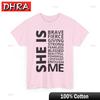SHE IS ME TShirt LGBTQ Ally Tee Equality Inclusion Casual Minimalist Classic Tshirts Unisex Urban Chic Aesthetic Tee Soft Tee