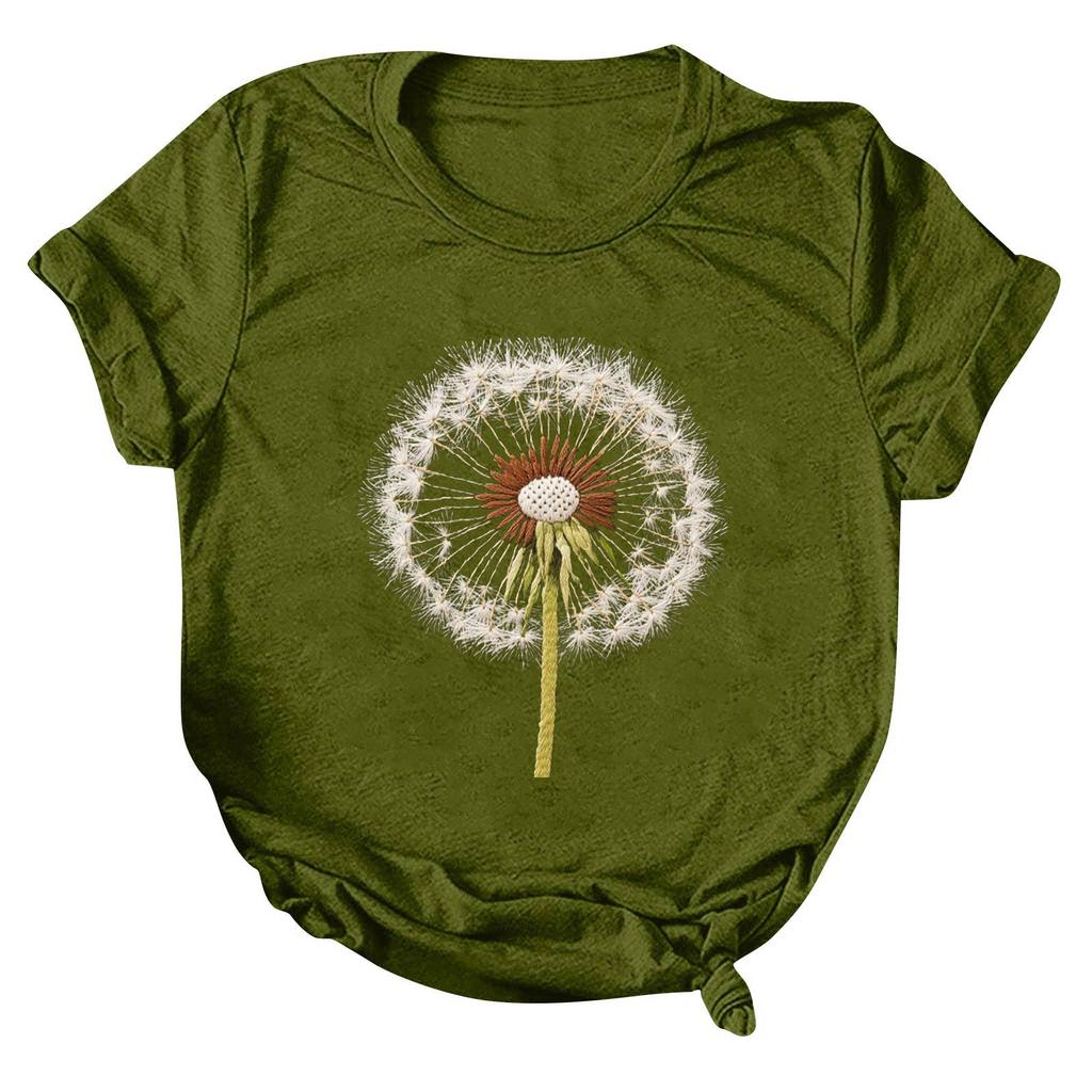 Женская модная повседневная футболка с круглым вырезом и принтом, пуловер с короткими рукавами, топ