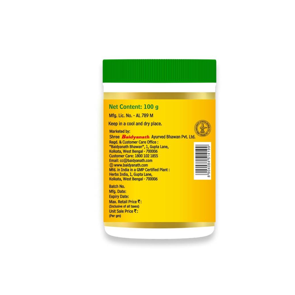 Baidyanath Чирайята Чурна 100 г – Традиционный аюрведический порошок для поддержки пищеварения и здоровья кожи