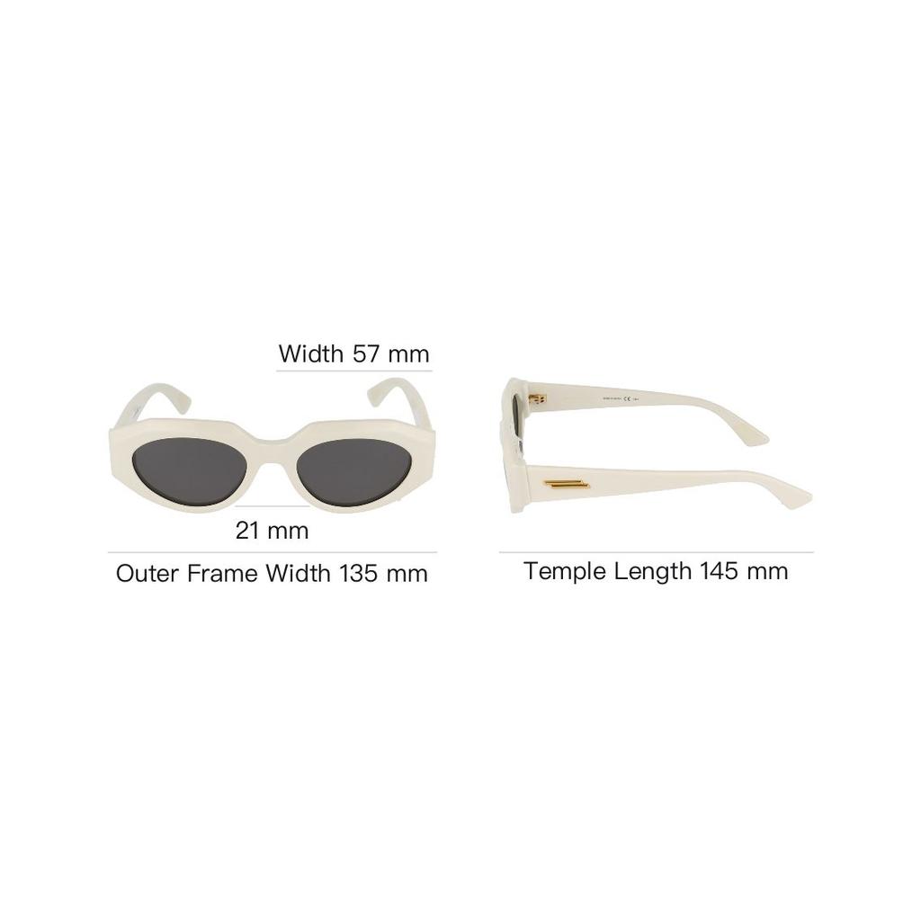 Bottega Veneta Fashion Casual Sunglasses White Cat Eye Unisex sunglasses BV1031S003