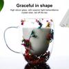 Dried Flower Double Wall Clear Glass Coffee Mug 250/350ml Insulated Glass Cup