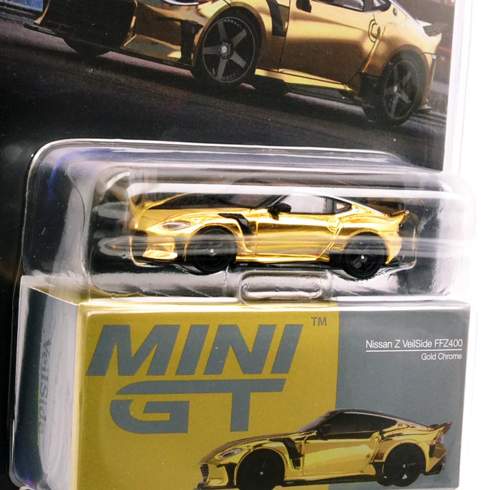 MINI GT Масштаб 1:64 MiJo TOYS - NISSAN Z VEILSIDE FFZ400 (ЗОЛОТО ХРОМ) MGT00985-BL