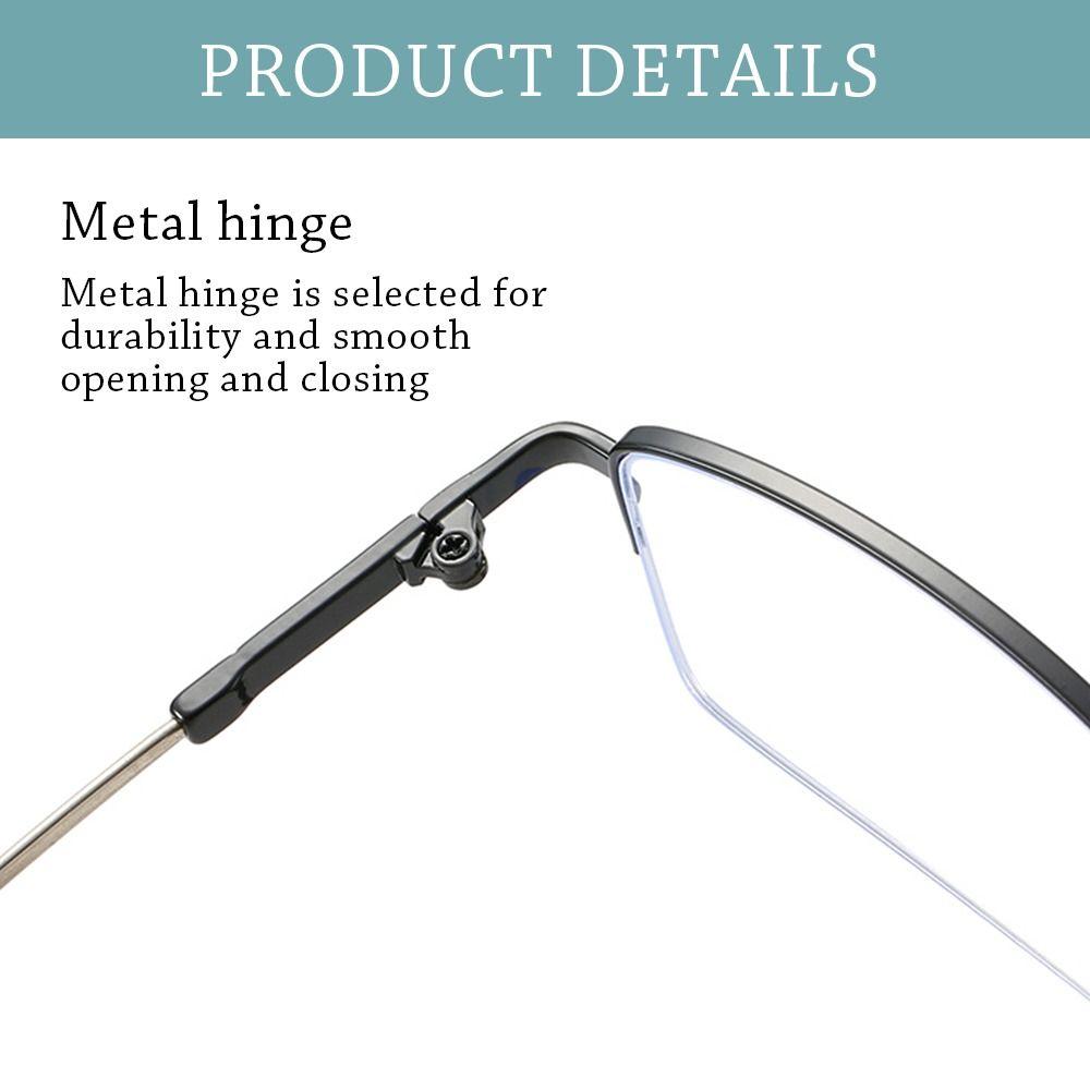 New Fashion Ultra Light Metal Square Eyeglasses Blue Light Blocking Myopia Glasses Vision Care