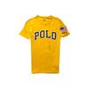 Polo Letter Appliqué Crew Neck Straight Fit Short Sleeve T Shirt Men Tops Yellow 710791101-002
