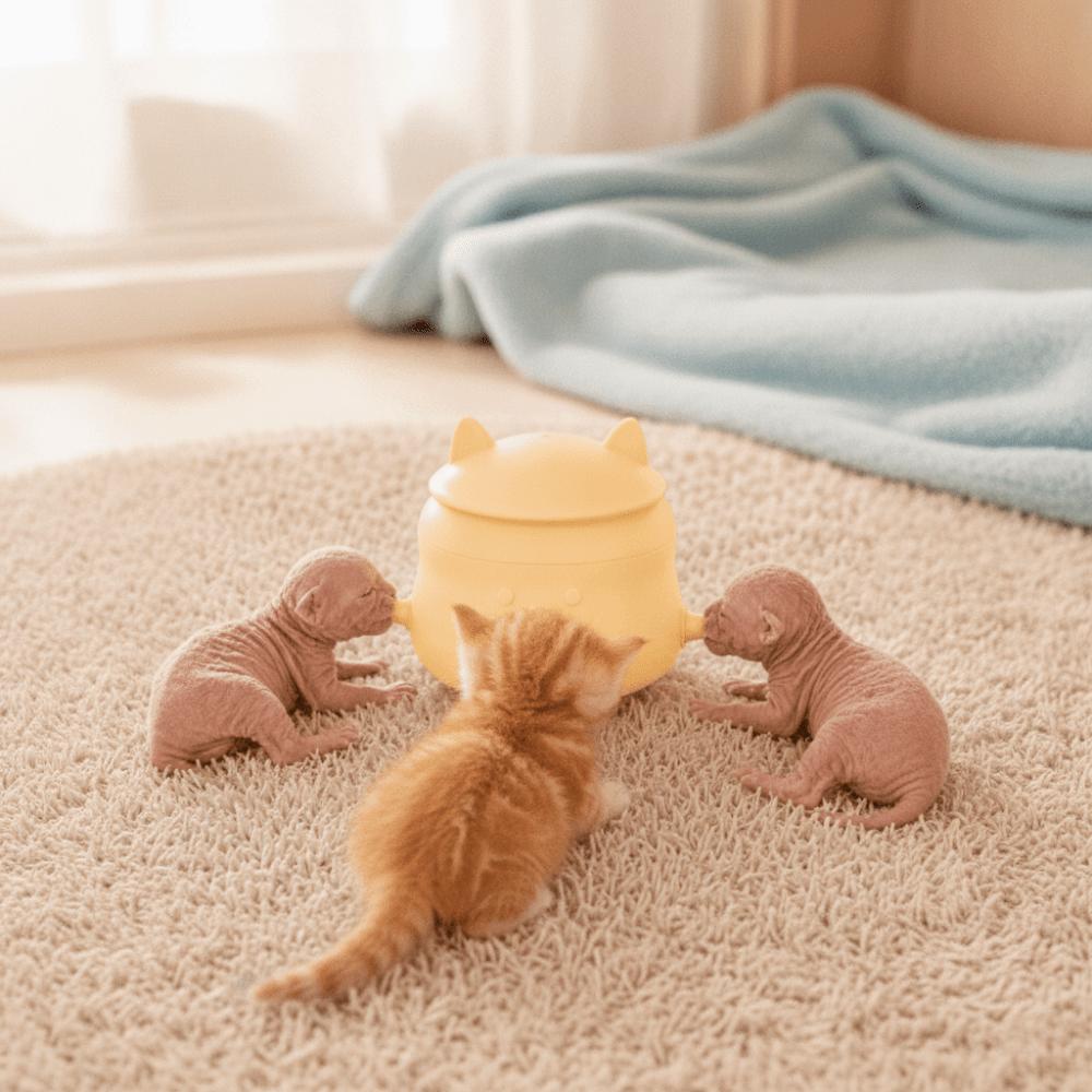 Anti-Slip Kitten Nipple Feeder Bionic Nipple Dog Drinking Bottle Animal Drinking Tool